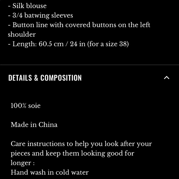 *SOLD* Sezane Emy Silk Blouse NWT - Picture 3 of 8